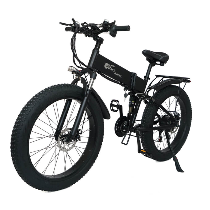this is black cmacewheel x26 folding electric bike